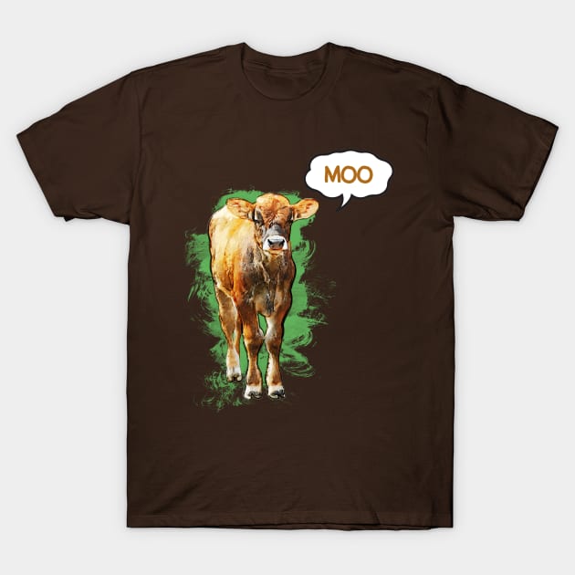 Moo Cow T-Shirt by evisionarts